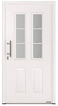 Hörmann Haustür Thermo46 - weiß - BxH: 1100x2100 mm - DIN Rechts- Motiv 400l