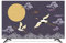 NGHSDO Copri TV Esterno 19- 80 22 Pollici da 75 Pollici Schermo TV PC Copertura Decorativa Cappa Decorativa Tenda Paesaggio Gru Verde Blu Copertura per TV (Color : Plum, Specification : 28 inch)