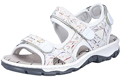 Rieker Damen Trekking-Sandalen 68872-90 weiß Gr. 38