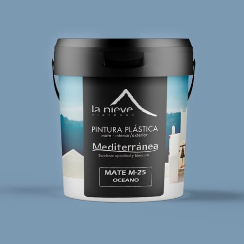 Pintura plástica mate M-25 interior/exterior (4 Litros, Océano)