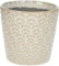Decorative Small Ceramic Plant Pot Indoor Home House Flower Succulent Cactus Herb Round Planter Cover Holder (Ø Diameter 12cm - White)