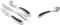 NRS Healthcare M80270 Kura Care Adult Cutlery Set, Easy Grip Set, Black & White & Kura Care Easy Grip Adult Teaspoon, White & Black