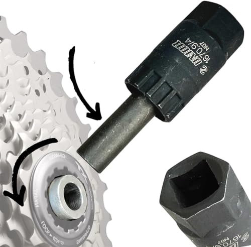 Fantic26 Fahrrad Kassettenabzieher MTB Ebike Road Ketten Verschlussring Centerlock Montage Werkzeug Nuss (Montage Nuss 12mm Führung Steckachse Schwarz)