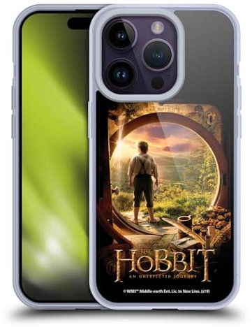 Head Case Designs Offizielle The Hobbit An Unexpected Journey Hobbit in der Tür Schluessel Kunst Gelhülle [Militärischer Schutzgrad] Kompatibel Mit Apple iPhone 14 Pro Und Kompatibel Mit MagSafe