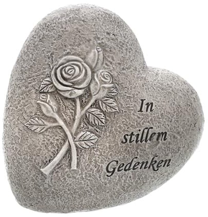 Herz - In stillem Gedenken I Grabschmuck I 12 x 6 x 12 cm I wetterfest