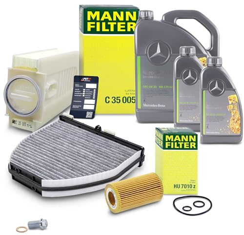 ATEC Germany Inspektionspaket Filterset mit 1x Ölfilter, 1x Luftfilter, 1x | Kompatibel mit: MERCEDES-BENZ C-CLASS, C-CLASS Coupe, C-CLASS T-Model, CLS, CLS Shooting Brake, E-CLASS, E-CLASS Cabriolet