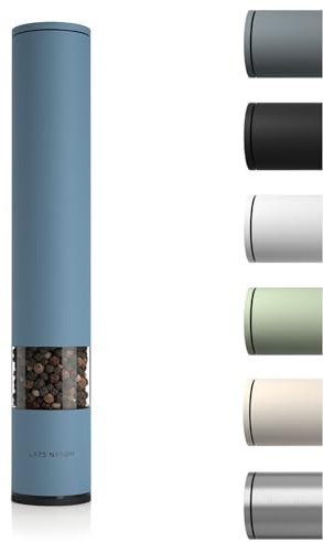LARS NYSØM Salz Pfeffer Mühle manuell groß (28,8cm) mit einstellbarem Keramik-Mahlwerk von grob bis fein I Design Gewürzmühle (1 Stück) (Stone Blue)