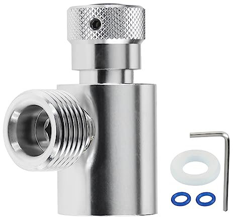 Aupoko CO2 Zylinderadapter TR21.4 auf W21.8 für Soda Hersteller Maschine & CO2 Druckminderer Aquarium & Selbst Gemachter Bierfassregler, CO2 Adapter CO2 Flaschenadapter