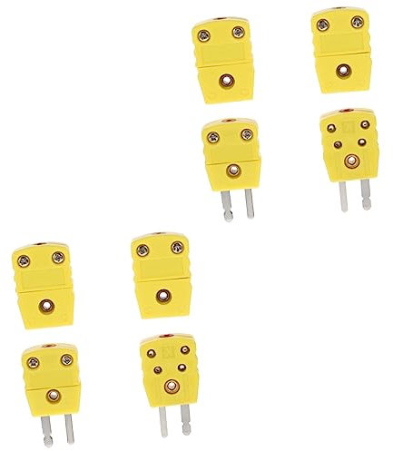 Mobestech 8 Stk Mann Und Frau Verbindung Thermoelement-stecker Vom Typ k Typ k Thermoelement Draht Thermoelement Stecker Steckverbinder Kabel Glasfaser Gefülltes Nylon Thermoelementdraht
