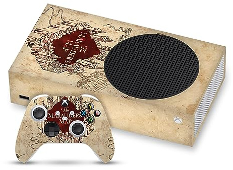 Head Case Designs Offizielle Harry Potter Die Karte des Marauders Grafiken Vinyl Haut Gaming Aufkleber Abziehbild Abdeckung kompatibel mit Xbox Series S Console and Controller Bundle