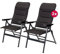 BERGER Novara Klappsessel | Set 2 Stück | Großer Klappsessel für Camping | Klappstuhl Leichter Garten | Bequemer Stuhl aus Aluminium | Angeln, Terrasse, Balkon, Strand | Klappstühle