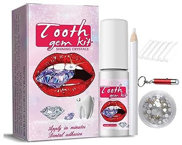DELURA Zahnstein Schmuck Set Tooth Gem Kit Zahnschmuck Set Mit Kleber Zahnsteine Tooth Gems Zahnschmuck Kleber Zahnkleber für Zahnschmuck