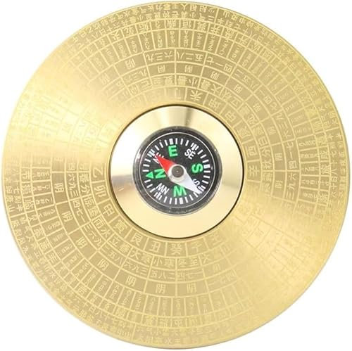 TozLu Kompass mit acht Diagrammen, Alter Kompass, 8 cm, Muy Bien, chinesischer Feng Shui-Messingkompass, Bagua-Kompass, Glück, Segen, professionelle Meisterbedarf