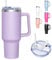 HNCY Mug Isotherme avec 2-en-1 Couvercle, 1180ML Tumbler avec Paille et Poignée, Tasse Isotherme en Acier Inoxydable, Travel Mug Tumbler Gobelet Isotherme