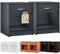 Casaria® 2x Comodino Camera da Letto 50x40x35cm Comodini con Cassetto Ripiano Tavolino da Notte Comò da Letto Comodini Tavolino con Cassetto Antracite