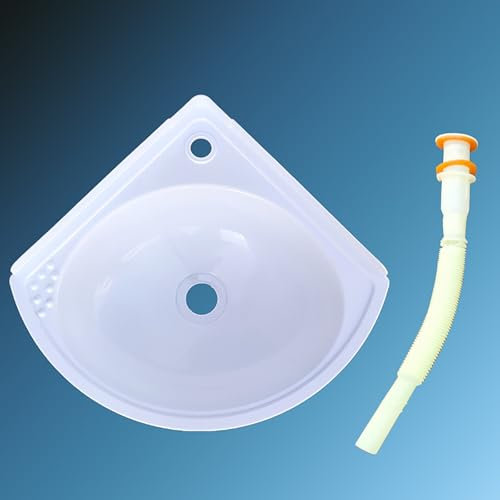 ZDMZR Lavandino in Plastica for Montaggio a Parete Piccolo, Mini Lavabo, Lavatoio Lavapanni Monoblocco in Resina PP per Esterno, Lavabo for Camper (Color : B)