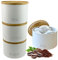 Set of 3 Stackable Tea Coffee Sugar Canister Airtight Food Storage Containers Sugar Jars Tin (White)