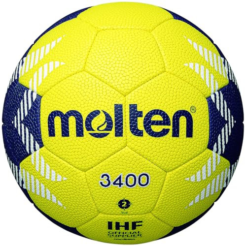 Molten Handball HA3400-YN IHF Top Trainingsball gelb/blau Größe 2