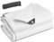 Jianyana Lona Exterior Impermeable, 180g/m² Lona de Protección con Ojales Toldo Reforzado Protección contra UV, para Terrazas Muebles Jardín Piscina Coche Blanco