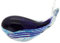 Dekofigur aus Glas und Briefbeschwerer, Blauwal, Länge 12 cm