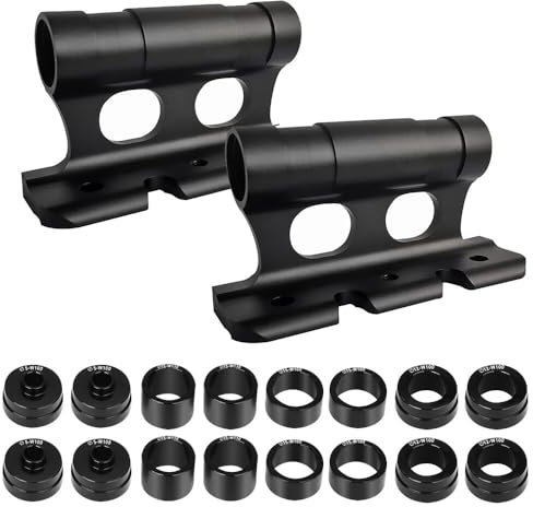 KUWUNG Bike Fork Mount, Set of 2 Bicycle Fork Mount Truck Block Quick Release Thru Axle Carriers for Car Roof Transport Storage, 8 Removable Fittings M5x100mm, M12x100mm, M15x100mm, M15x110mm