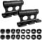 KUWUNG Bike Fork Mount, Set of 2 Bicycle Fork Mount Truck Block Quick Release Thru Axle Carriers for Car Roof Transport Storage, 8 Removable Fittings M5x100mm, M12x100mm, M15x100mm, M15x110mm