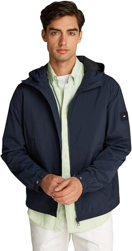 Tommy Hilfiger Herren Windbreaker Jacke Branded Hooded Sportlich