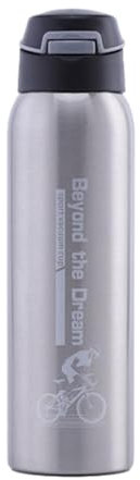 Generisch Botella de agua al aire libre, botella de agua de camping de 500 ml de acero inoxidable, botella de agua portátil, termo para deportes, bicicleta, escuela, camping y exterior