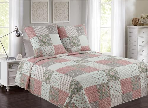 Fanny & Céline Couvre lit boutis 180x240cm avec 1 taies 65x65cm C-2-1