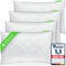 Gentle North Kopfkissen (50x60 cm groß) - 4er Set Kissen für Bett und als Dekokissen - Mit Reißverschluss für Füllung - Sofakissen - Zierkissen für Couch und Sofa - Ökotex - Waschbar bis 60° - Weiß