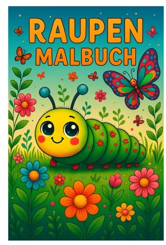 Raupen Malbuch: Von lustig bis lieb – Süße Raupen zum Ausmalen