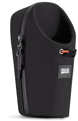 ROCKBROS Bicycle Bag with Bottle Cage, Bike Handlebar Bag 1.5L, Bicycle Water Bottle Pouch 10 Diameter for MTB, Road, Scooter, Folding Bike