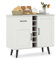 GOPLUS Sideboard Küche mit Weinregal, Weinschrank für 6 Flaschen, Buffetschrank mit Schublade & 2 Türen, Küchenschrank mit verstellbarem Regal, Weinbarschrank Vorratsschrank, für Küche & Esszimmer