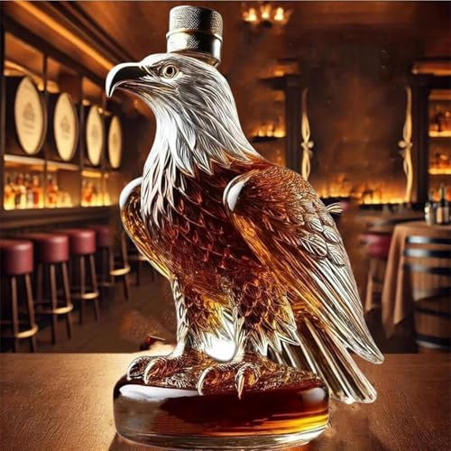 Eaglory Whiskey Bottle, Fanyil Eaglory, Unique Whiskey Eagle Glass Decanter, Funny Whiskey Eagle Bottle, Sherum Vueeze Eaglory Whiskey Decanter, Exquisite Home Bar Decoration Gifts (B)