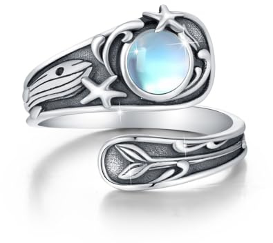 Löffelring 925 Sterling Silber Verstellbar für Damen mit Verschiedenen Motiven - Keltisch, Tier, Natur, Blume, Gotisch Schmuck Geschenk