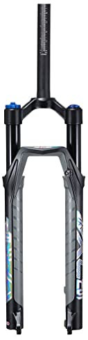 AADDFDD Forcella Ammortizzata per Bici 26 27,5 29 MTB Forcella ad Aria Escursione 90mm Blocco Manuale Forcella Anteriore 28,6mm Tubo Dritto Freno a Disco Forcella per Bicicletta QR 9mm