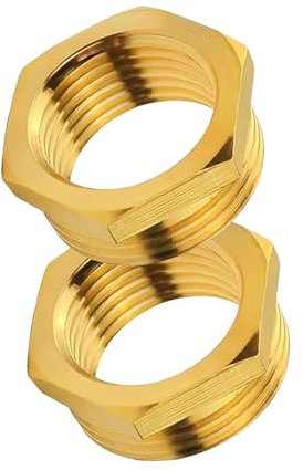 2 Stück Reduzierung 1 Zoll Auf 3/4 Zoll Adapter,Gummidichtung Aus,Multifunktional Doppelnippel 3/4 Zoll AG/IG Reduzierung,Adapterhochwertigem Messing Robust,Gewindefitting Für Gasleitungen Und Abfluss