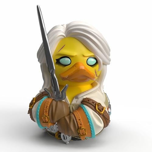 TUBBZ: The Witcher - Ciri Cintra Princess Rubber Duck Collectable Toy 9 cm | Official The Witcher Merchandise – Boxed Vinyl Figure for Display, Cintran Princess, Fantasy Fan Decor & Novelty Duck Gift