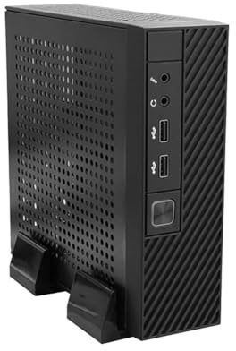 Jkjlorey M06 Mini Desktop Case MINI-ITX PC Chassis Versatile and Efficient Industrial Control Case with Foot Stand Easy Install Easy to Use