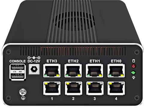 PcZinophyte Firewall Mini-PC N100 2xSFP 4x2,5G 4xi226-V 2,5G LAN DDR6 NVMe ESXi Home Lab Server