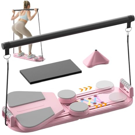 Faltbares Pilatesbrett | 5-in-1-Ausrüstung für Übungen – Bauchmuskeltraining – für Frauen Männer Erwachsene Anfänger Fitnessstudio Zuhause Fitness-Liebhaber Yoga Praktiker