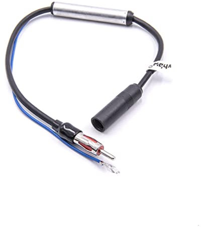 vhbw Antennenadapter von Din (m) auf Din (f) kompatibel mit Audi, Seat, VW Fahrzeugen - Antennenverstärker für Phantomeinspeisung, 35 cm