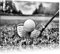 Pixxprint Monocrome, Golf Abschlag, Größe: 120x80cm, Leinwandbild, fertig gespannt, Wandbild, Dekoration, Kunstdruck, kein Poster