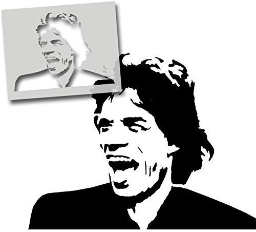 Ideal Stencils Mick Jagger Schablone Wand Malen Schablone Farbe Maßgeschneidert Oberflächen zu Viele Artikel/Oberflächen Heim Dekoration Kunst Handwerk Dekorieren Wiederverwendbar