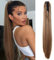 SEGO Extension Coda di Cavallo [Castano Chiaro] Clip Capelli Lisci Lunghi con Pinza Ponytail Extension Straight 53 cm 21 Pollici 140g