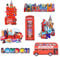 Famous London Icons Mix UK Souvenir Set de 8 imanes para nevera