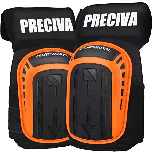 Preciva Rodilleras Profesionales Para el Trabajo con Espuma Suave y Almohadilla de Gel — Punta Resistente, Correas Ajustables Reforzadas, Remaches de Grado Militar — Para La Construcción, Jardinería