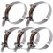 Glarks - Morsetti per tubo flessibile in acciaio INOX, 76-84 mm, con attacco turbo