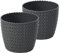 Tymar Pot de Fleurs, Lot de 2 ( Anthrazite, ø 22cm )