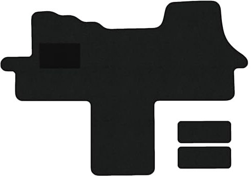 Jeu de Tapis Compatible avec Fiat Ducato, Type 250 (année de Construction 2006-2024), Hit Schwarz | 1 PCE + 2 Tapis de Marche | Contour Gris